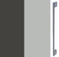 Graphite Carcase and Silk Grey Front with Chrome Color Handle A367N