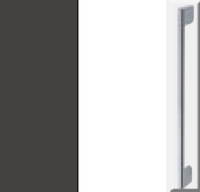 Graphite Carcase with High Polish White Front and Chrome Color Handle A038N