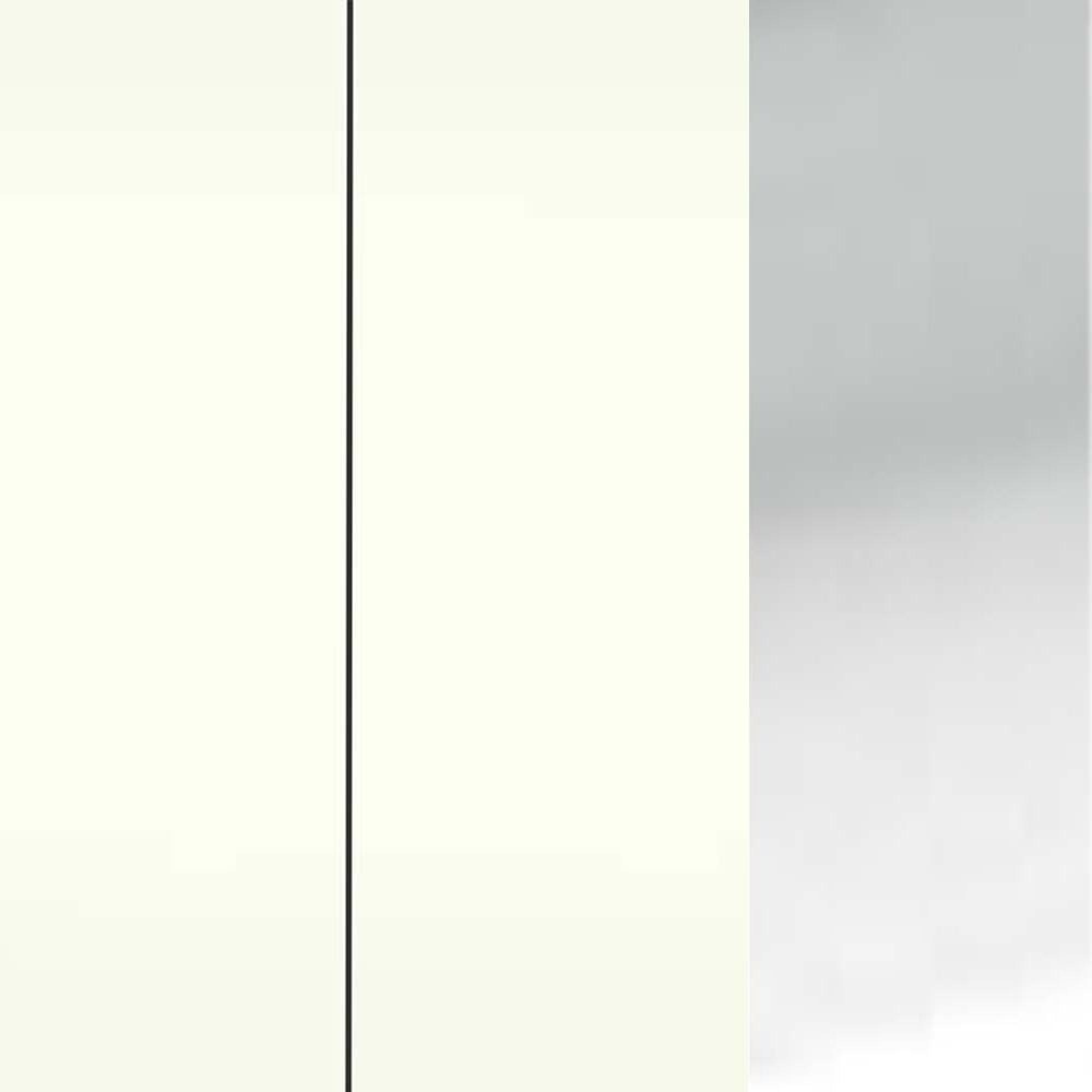 Alpine White Carcase and White Glass Top Drawer with Silver Handle 442