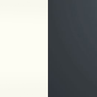 Alpine White Carcase and Front with Dark Grey Glass Top Drawer 593