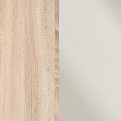 Rustic Oak Carcase and Front with Magnolia Glass Top Drawer 599