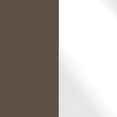 Havana Carcase and Front with White Glass Top Drawer with Havana Handles Ledges and Trims 326