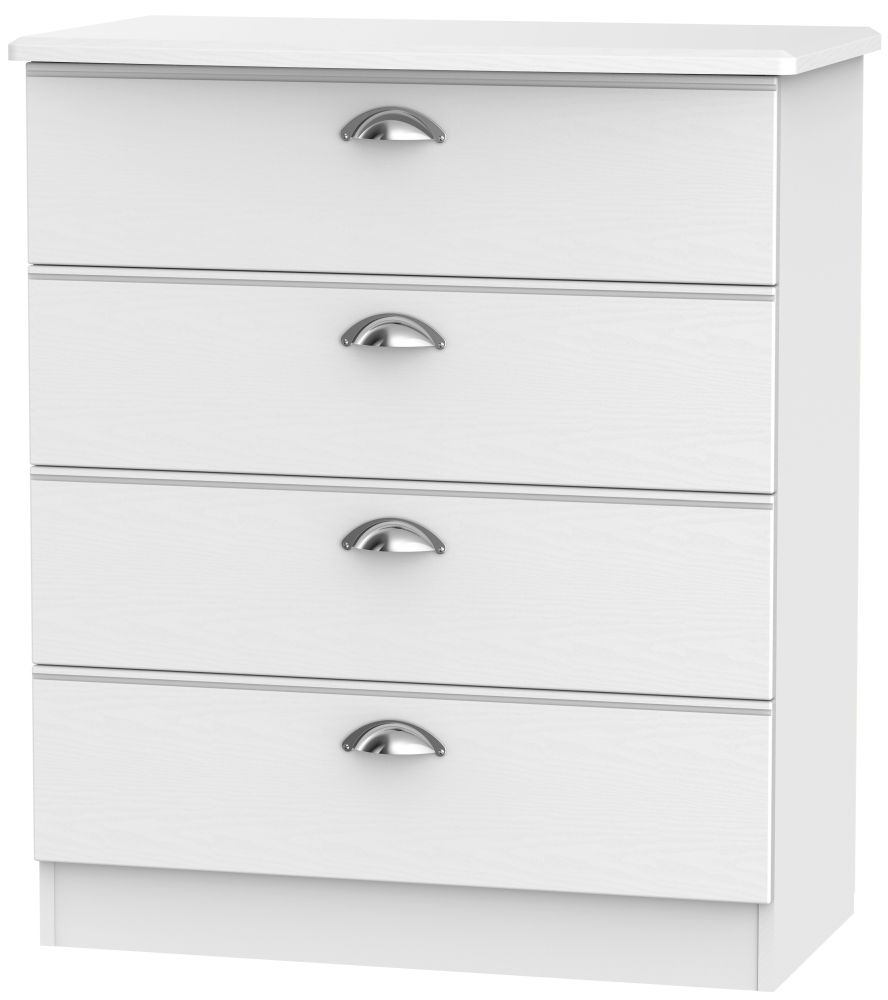 Victoria Chest - 4 Drawer - White