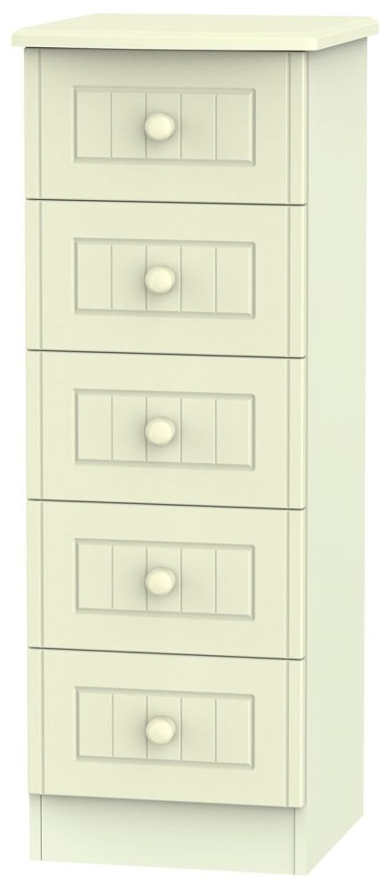 Warwick Chest - 5 Drawer - Narrow - Cream
