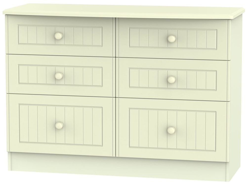 Warwick Chest - 6 Drawer - Midi - Cream