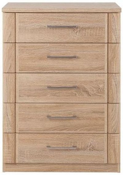 Luxor 3+4 Chest - 5 Drawer - Rustic Oak