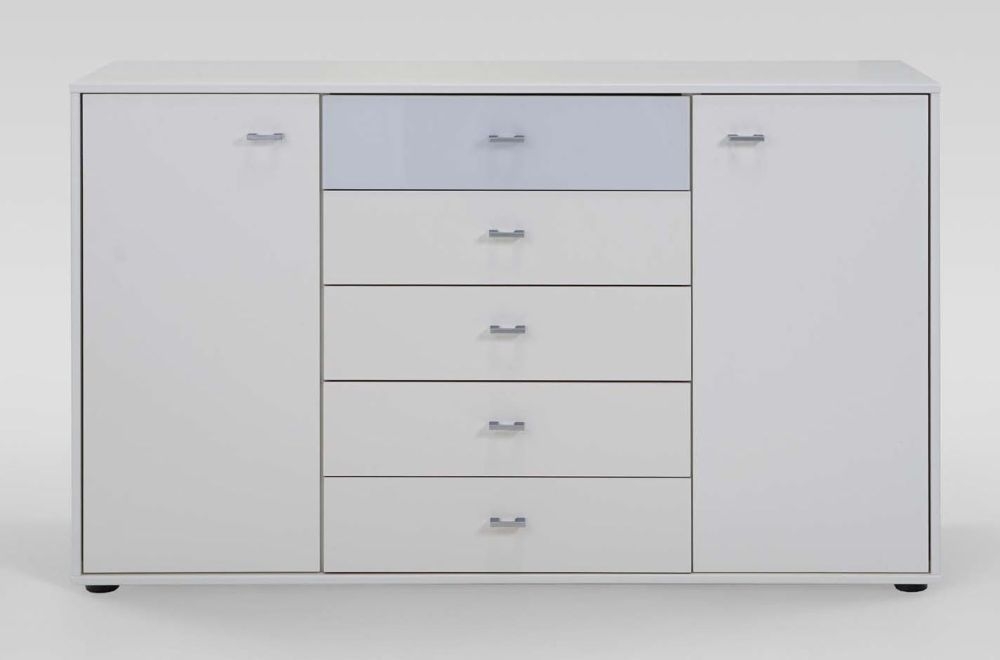 Tokio Combination Dresser - 2 Door - 5 Drawer - Alpine White