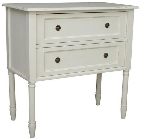 Yaurel Chest - 2 Drawer - Off-White - French Style