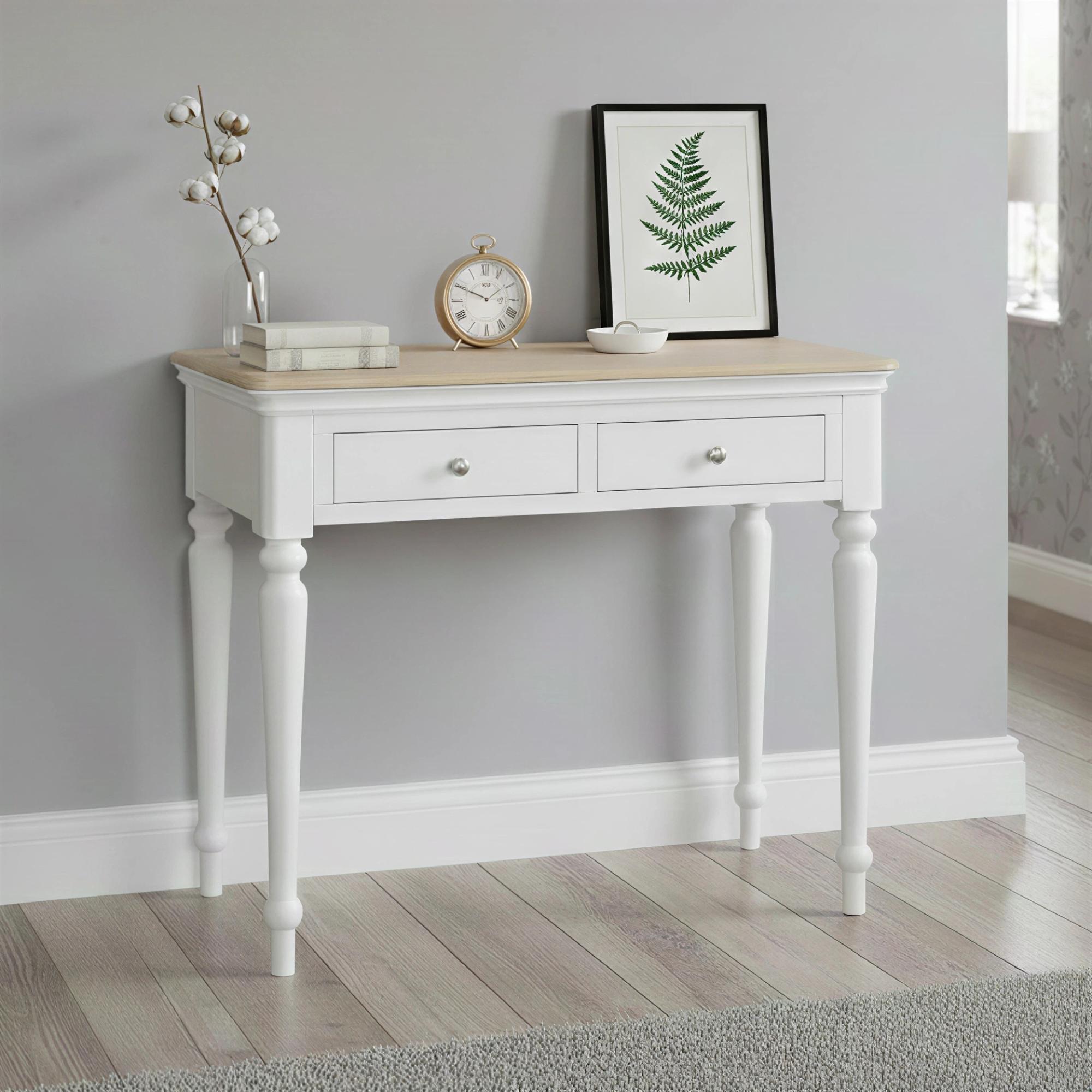 Cromwell Dressing Table - 2 Drawer - White Painted