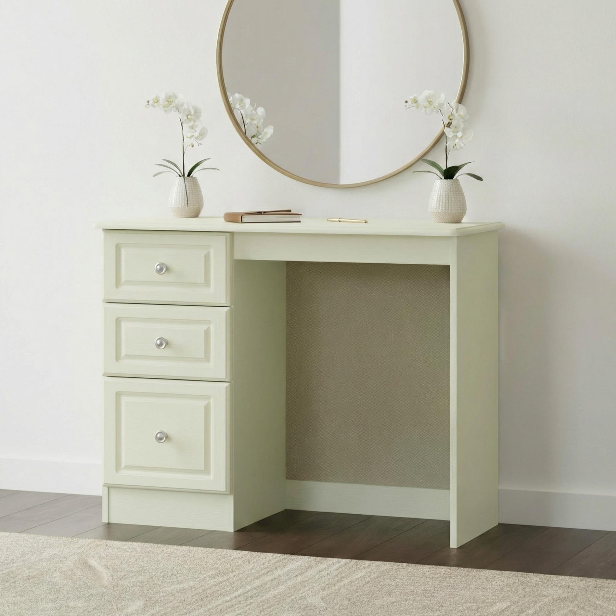 Pembroke Dressing Table - Single - 3 Drawer - Cream