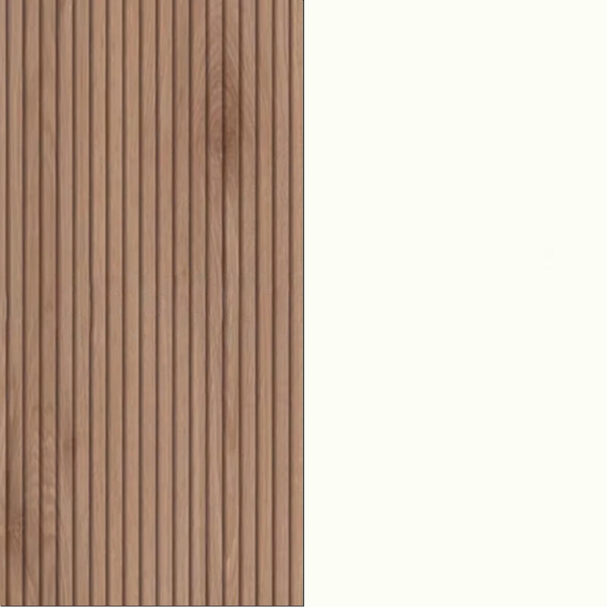 Slatted Effect Front and White Matt Base
