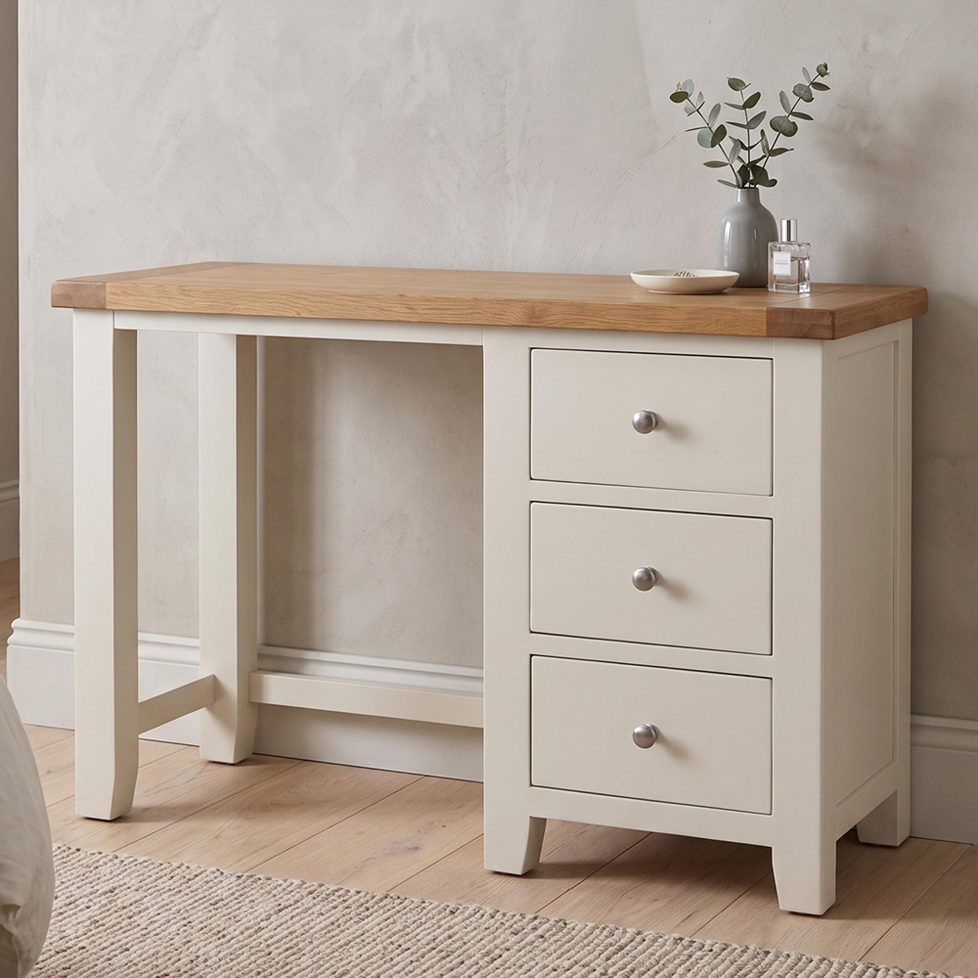 Melbourne White Painted 3 Drawer Dressing Table