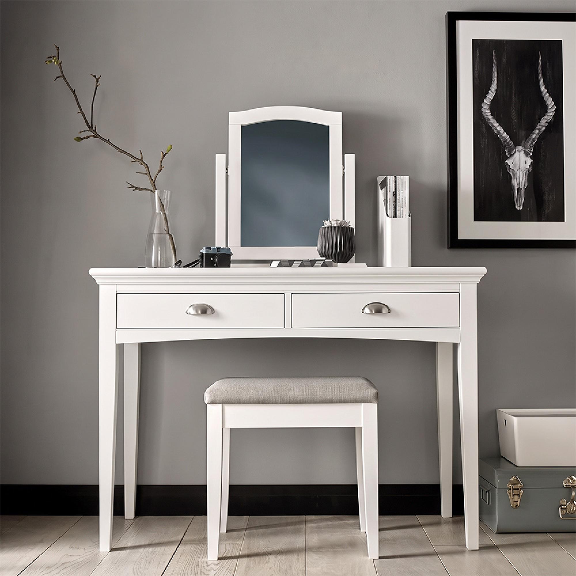 Hampstead White 2 Drawer Dressing Table