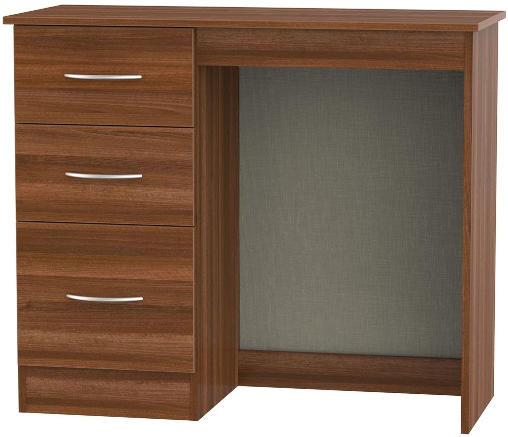 Avon Dressing Table - 3 Drawer - Single - Walnut