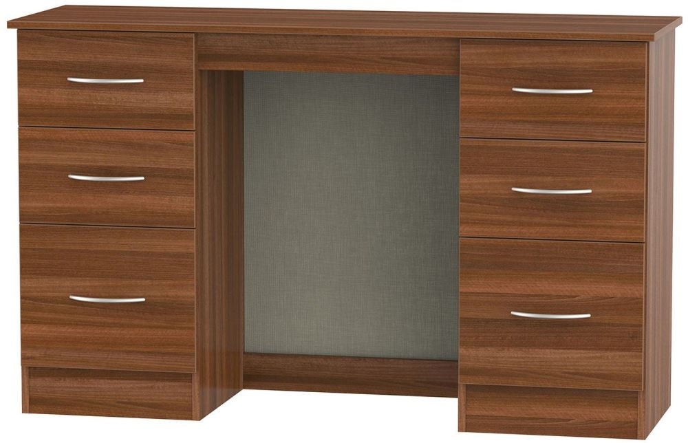 Avon Dressing Table - 6 Drawer - Double - Walnut