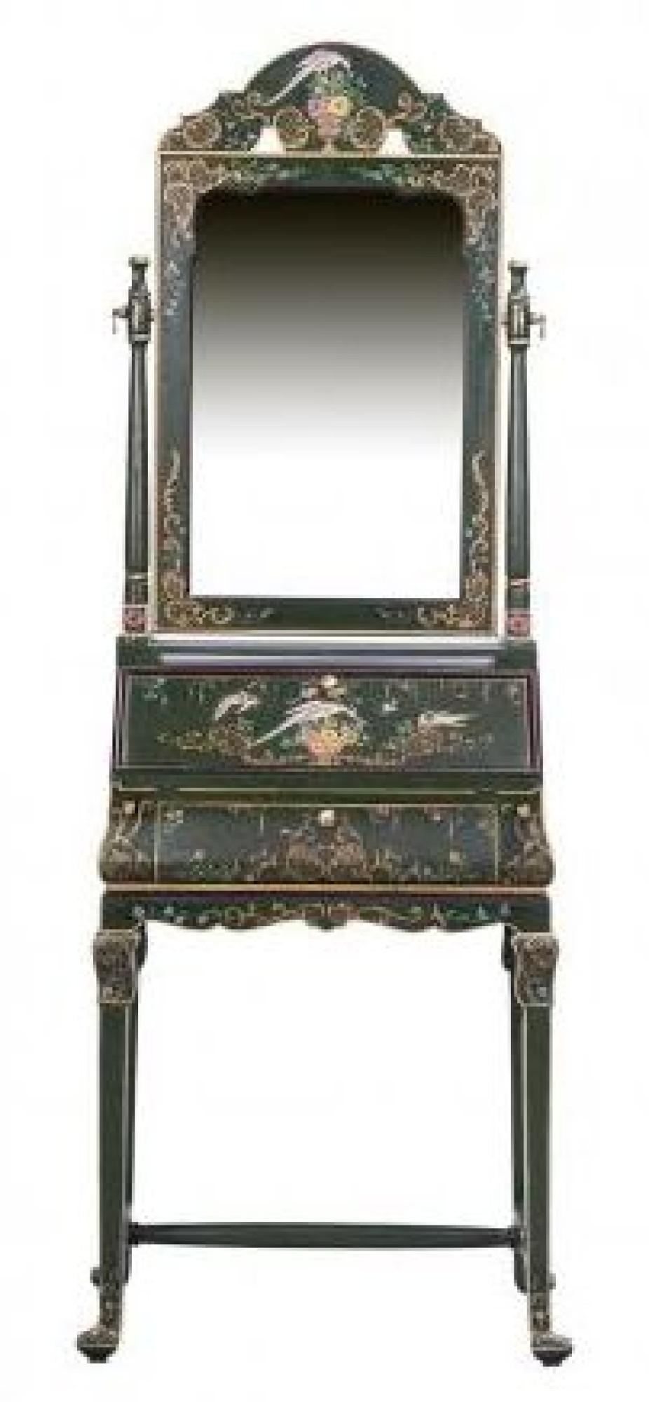 Meerut Dressing Table - with Mirror - Fountain Design - Green