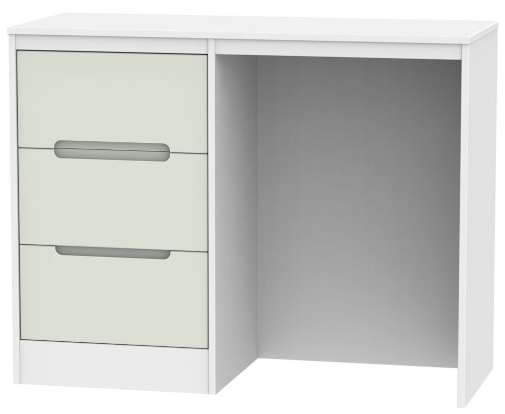 Monaco Dressing Table - Single - 3 Drawer - Cashmere and White