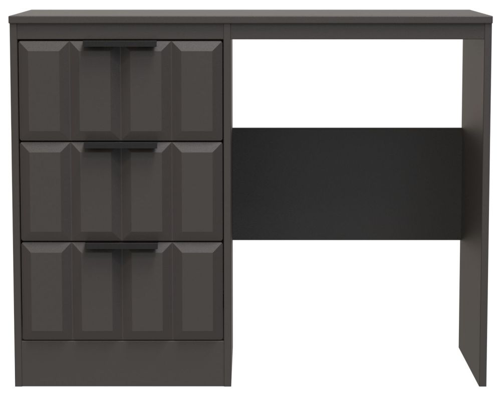 New York Dressing Table - Single - 3 Drawer - Graphite