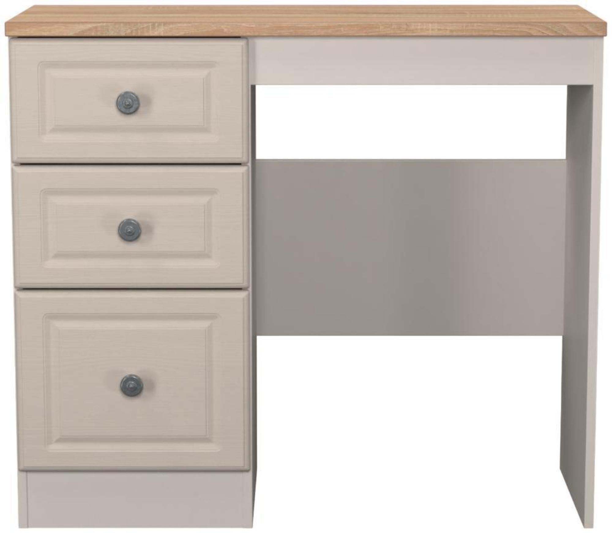 Norfolk Dressing Table - Single - 3 Drawer - Cashmere and Oak