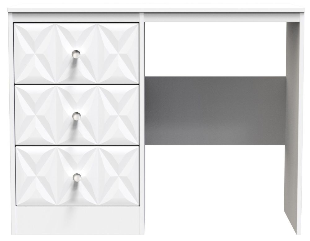 San Jose Dressing Table - Single - 3 Drawer - White