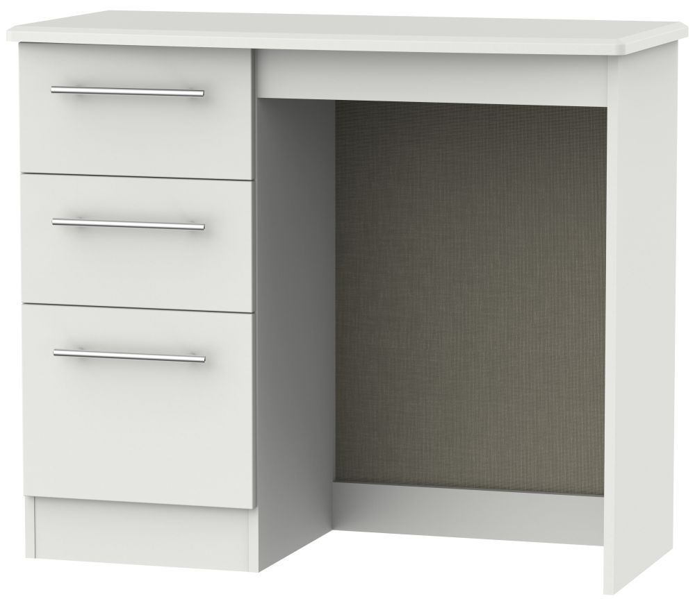 Sherwood Single Dressing Table - 3 Drawer - Grey
