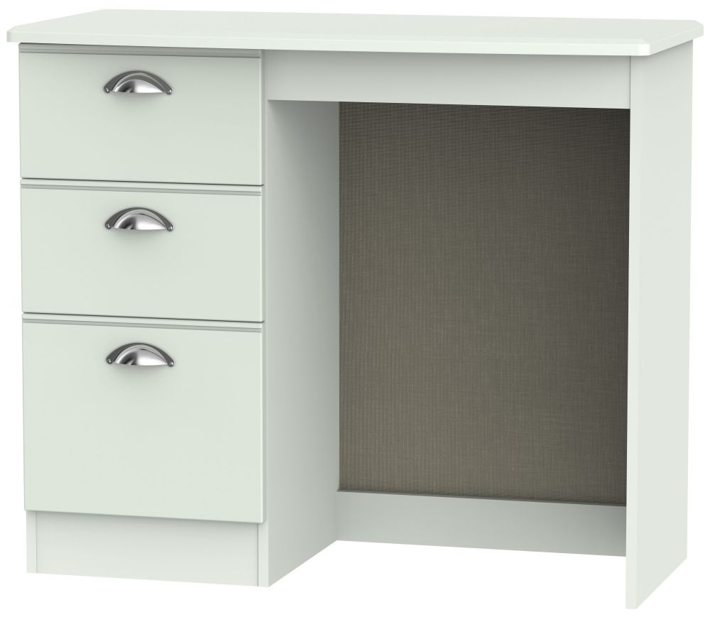 Victoria Single Dressing Table - 3 Drawer - Grey