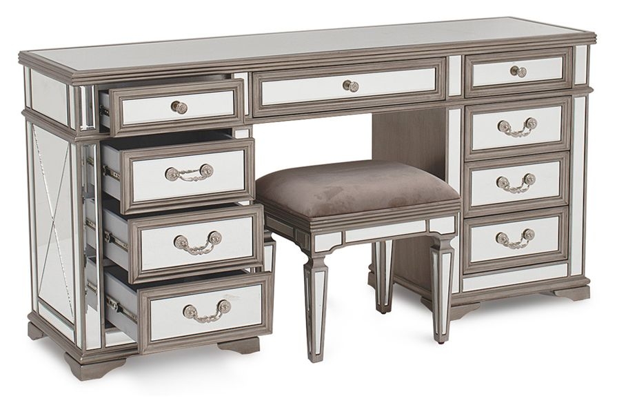 Jessica Dressing Table - Champagne Mirrored