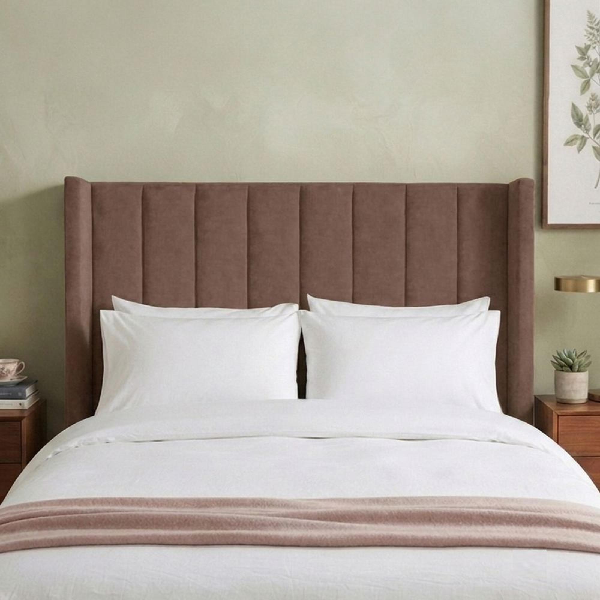 Poppy Floor Standing Headboard - Heather - Fabric - Sizes Available