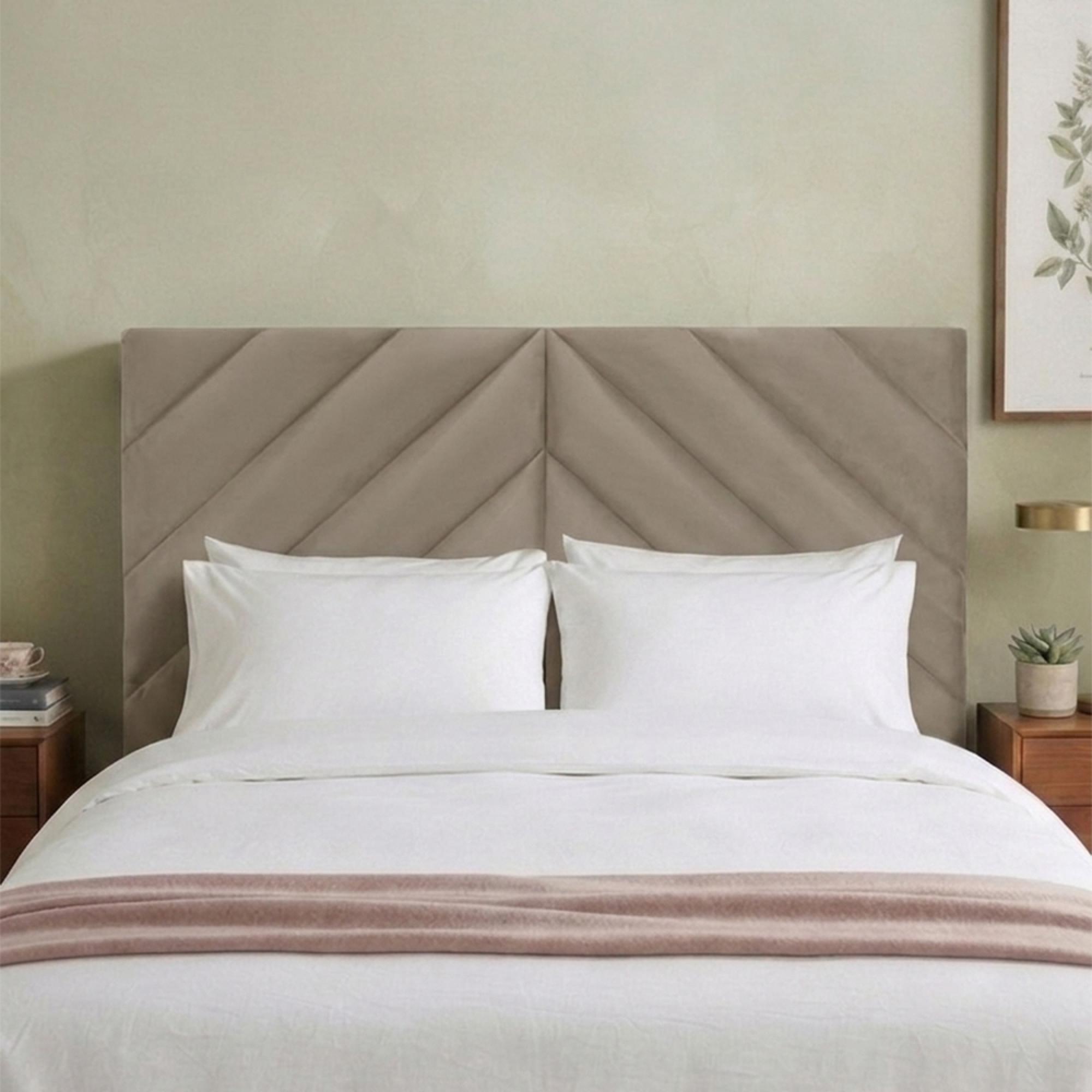 Rose Headboard - Mink - Fabric - Sizes Available