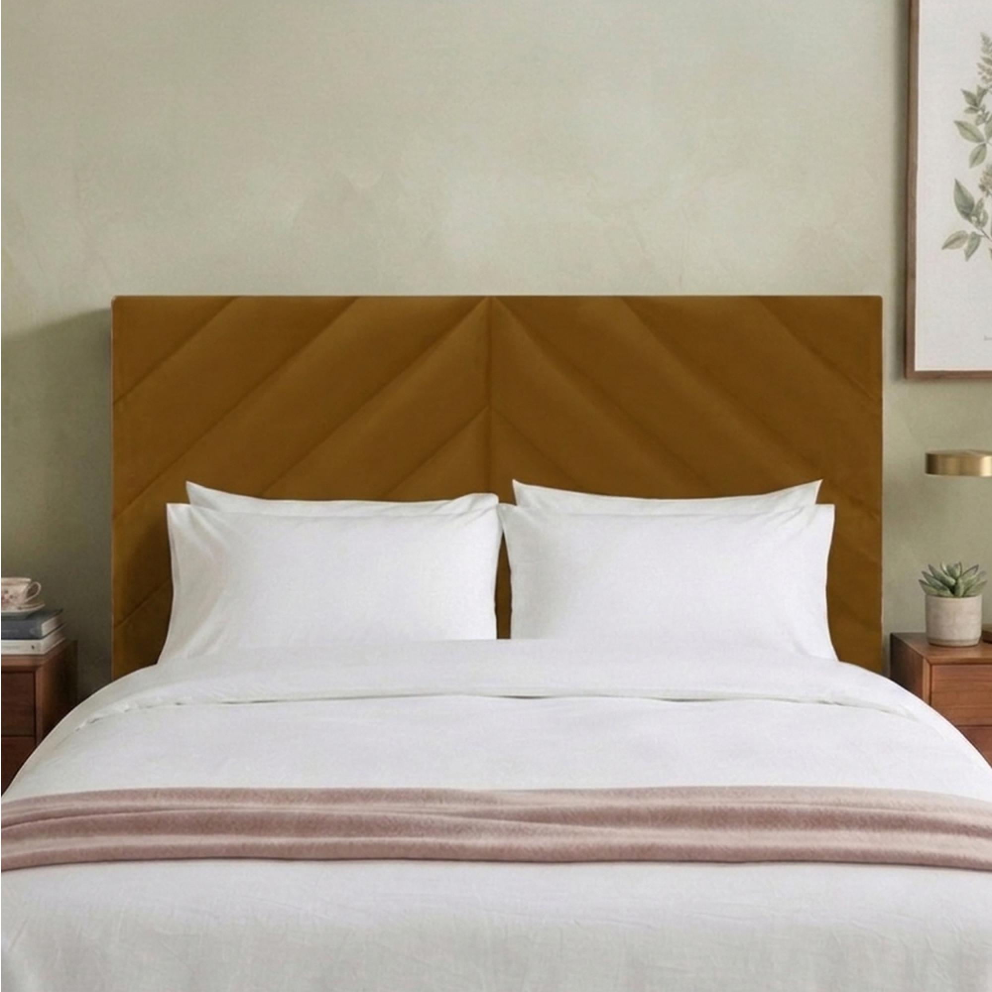 Rose Headboard - Saffron - Fabric - Sizes Available