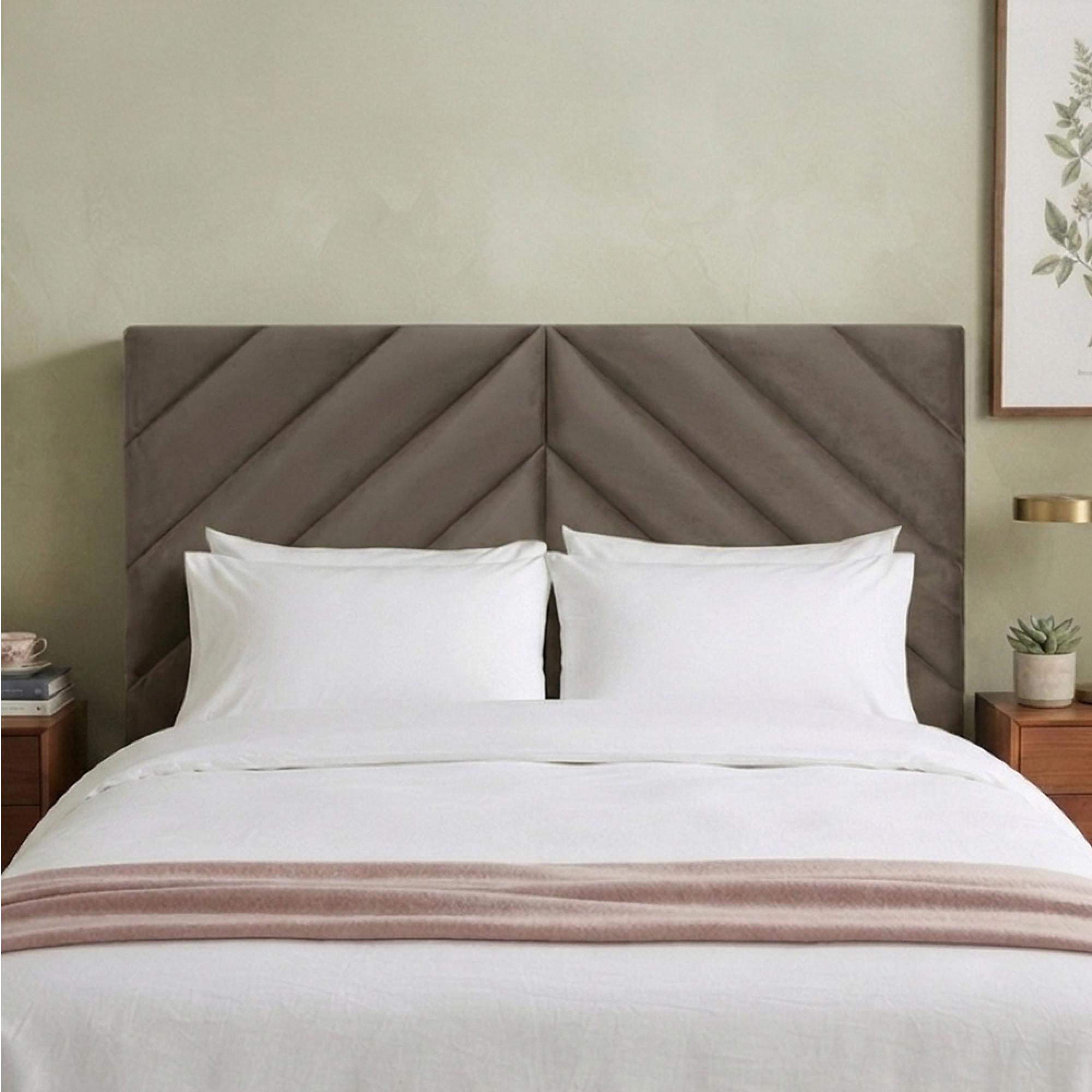 Rose Headboard - Steel - Fabric - Sizes Available