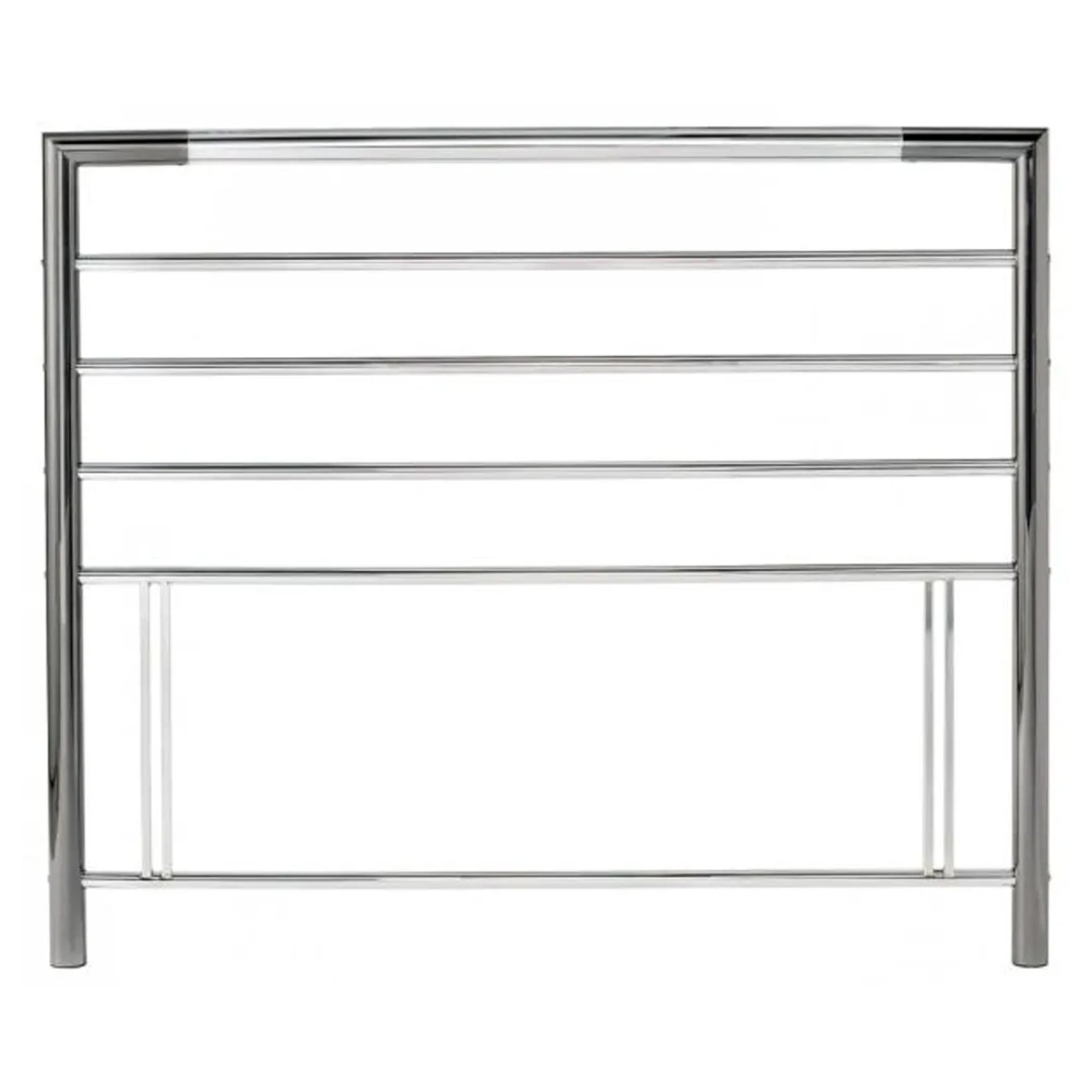 Urban Shiny Nickel Metal Headboard - 4ft 6in Double