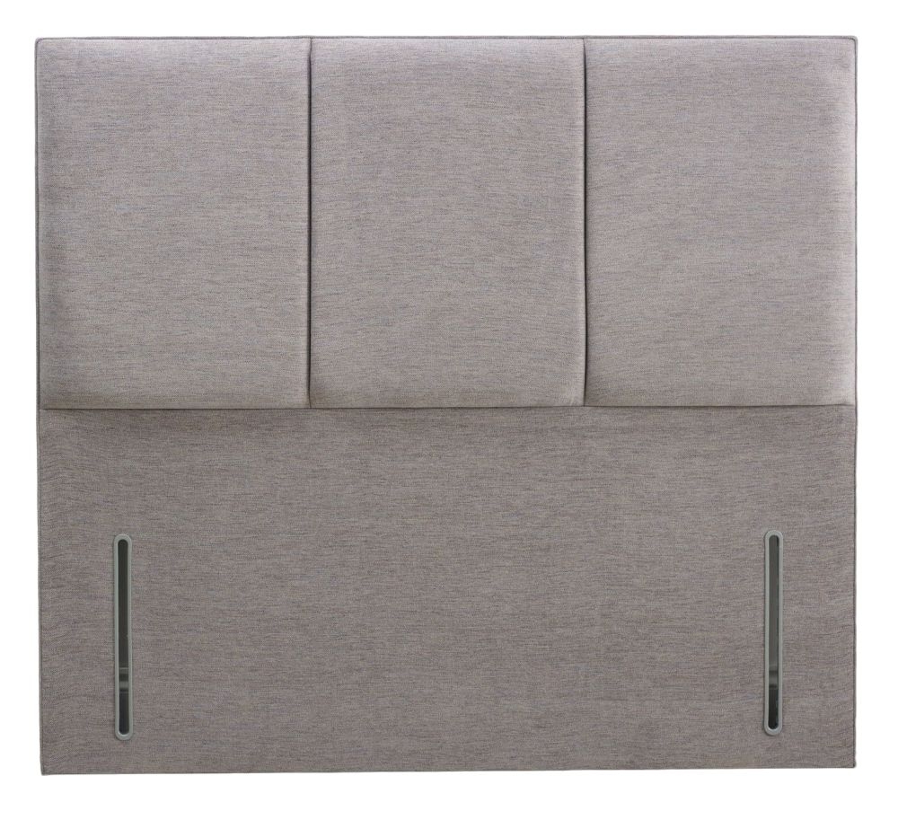 Essentials 3 Panel Headboard - Grey Fabric - Sizes Available