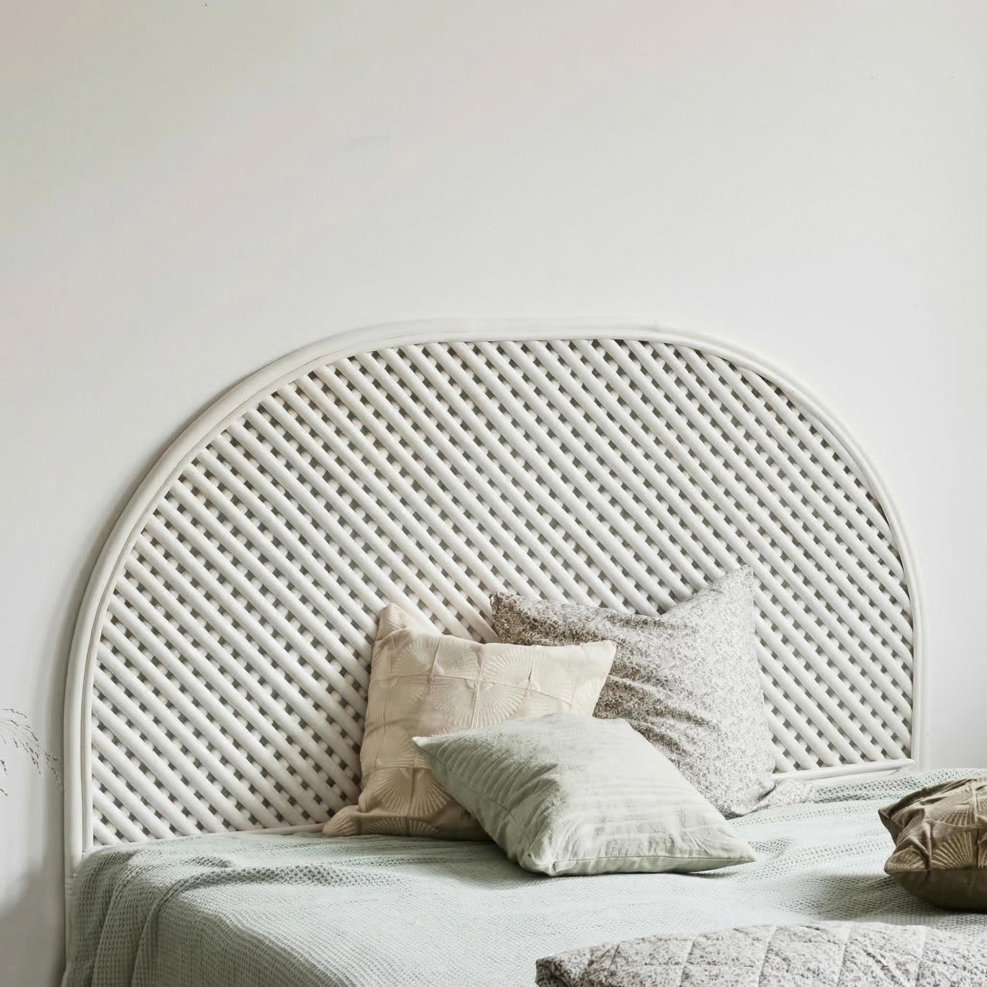 Phai Headboard - White - Rattan