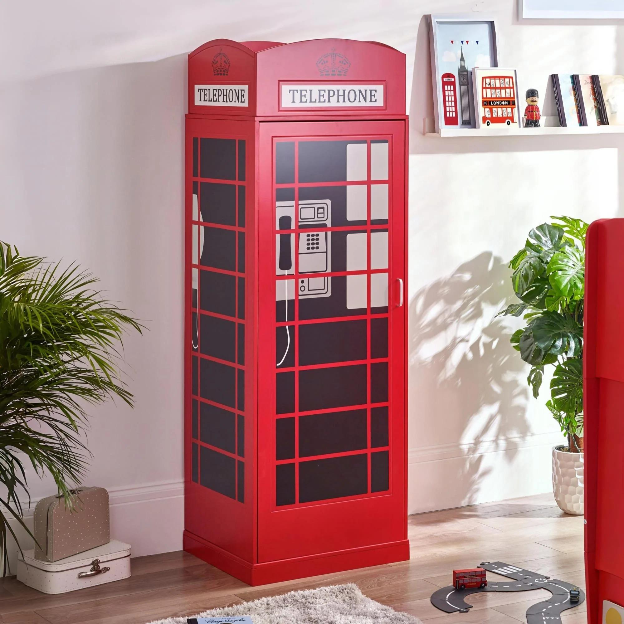 Red Telephone Box Wardrobe