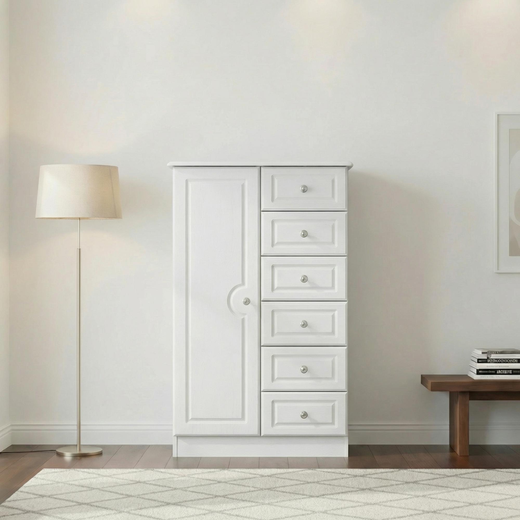 Pembroke Wardrobe - 1 Door - Midi - White