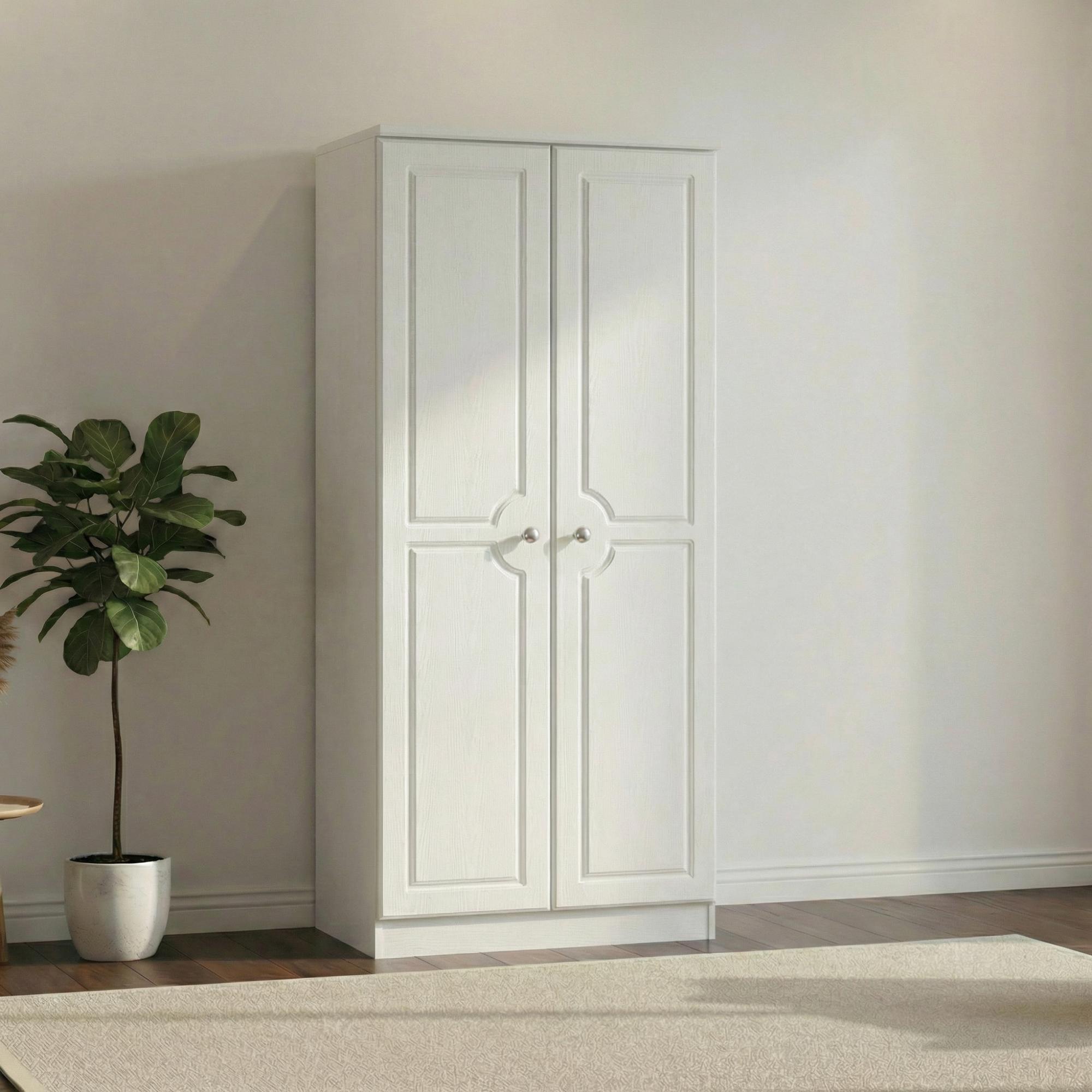 Pembroke Wardrobe - 2 Door - Plain - White