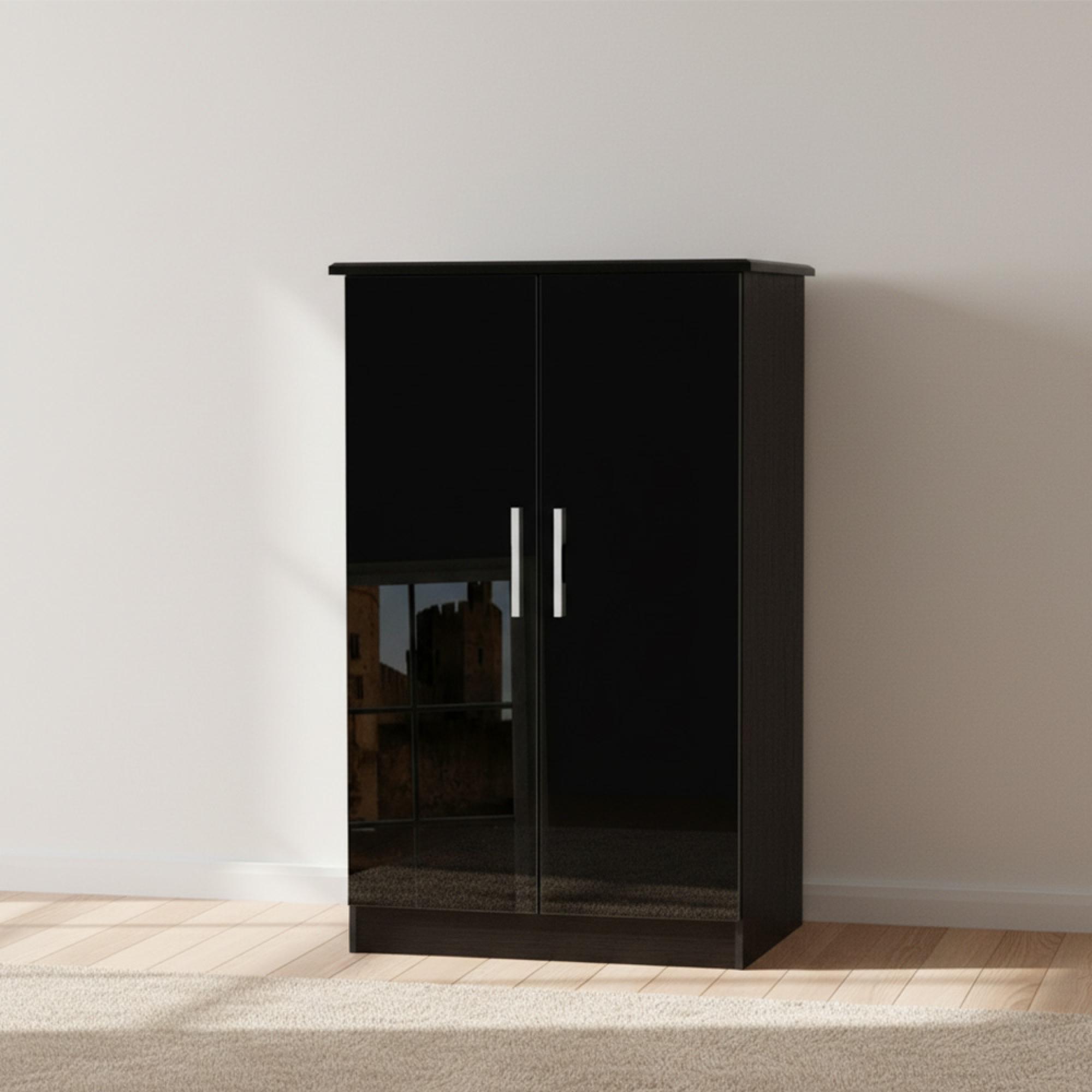 Knightsbridge Midi Wardrobe - Black Gloss