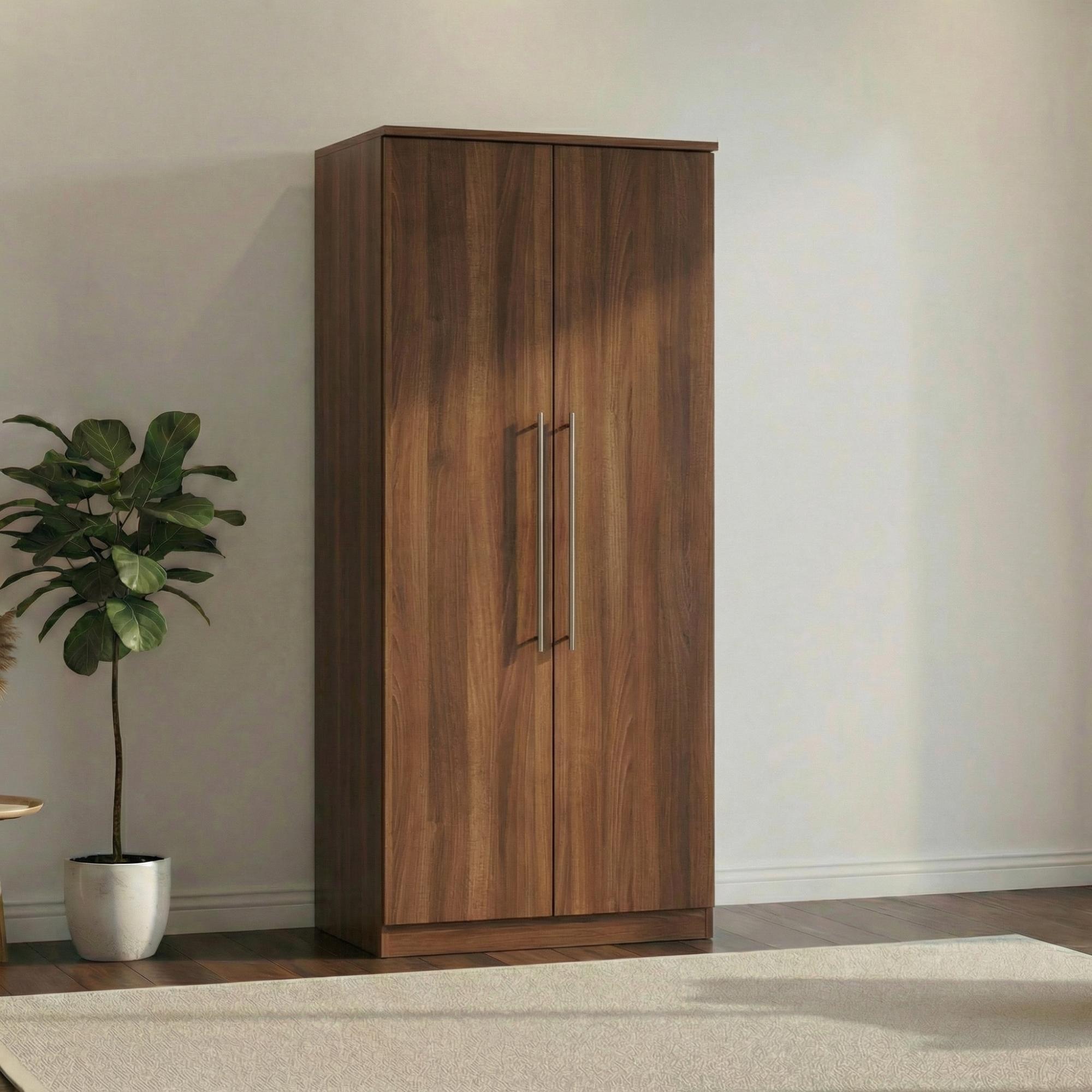 Sherwood Wardrobe - 2 Door - Plain - Walnut