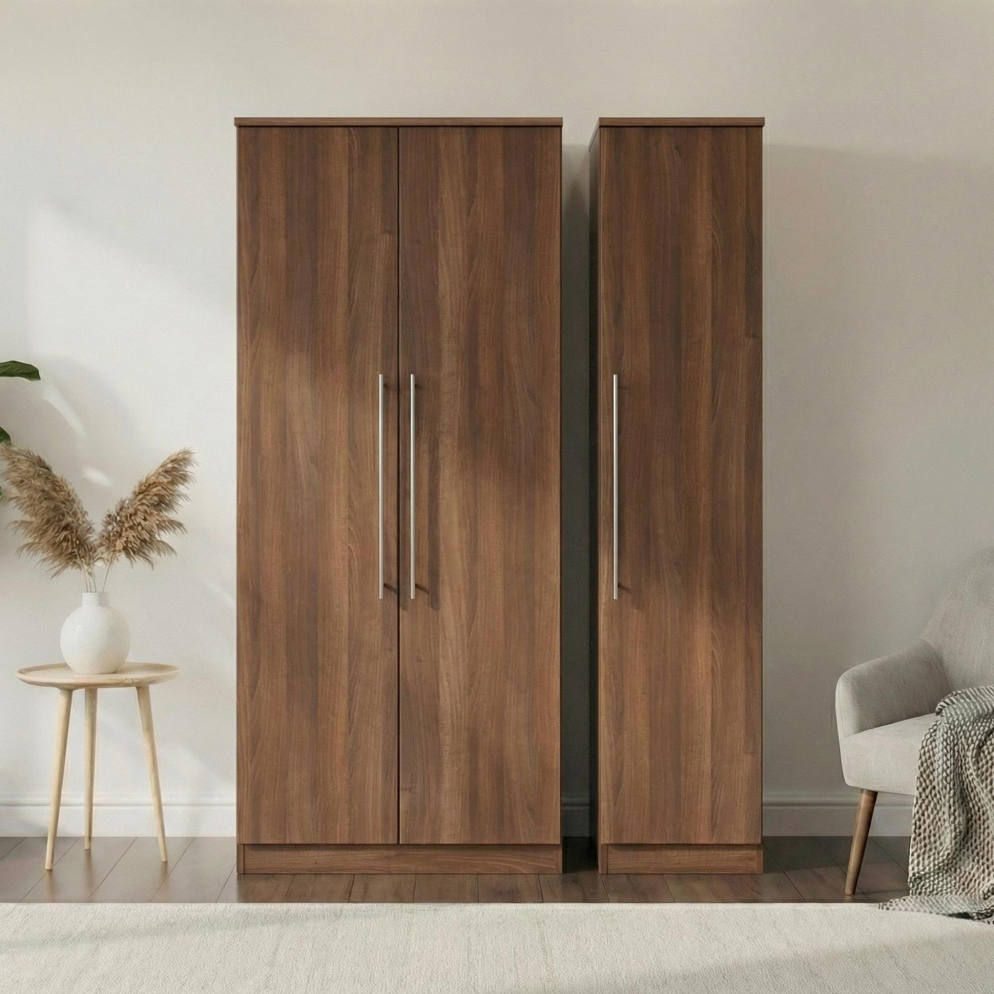 Sherwood Wardrobe - 3 Door - Triple - Walnut