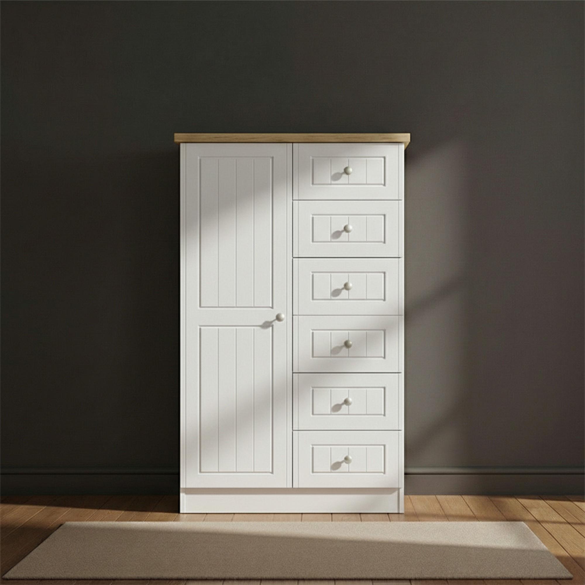 Vienna Wardrobe - 1 Door - Midi - Porcelain