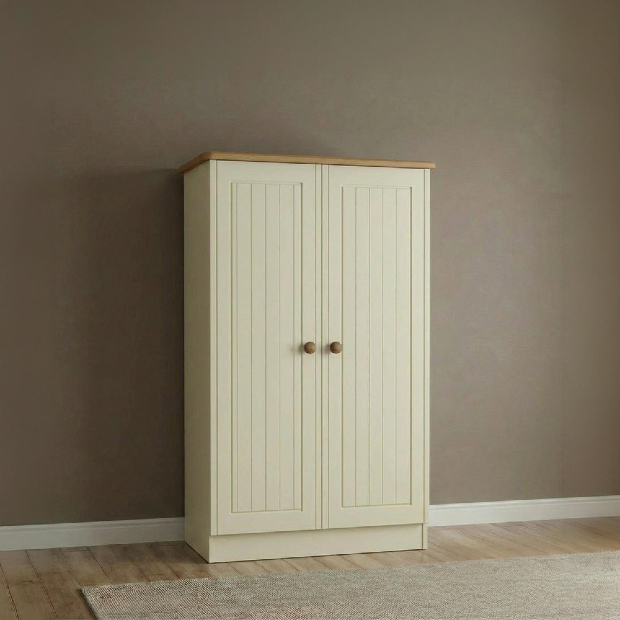 Warwick Wardrobe - Midi - Cream and Oak