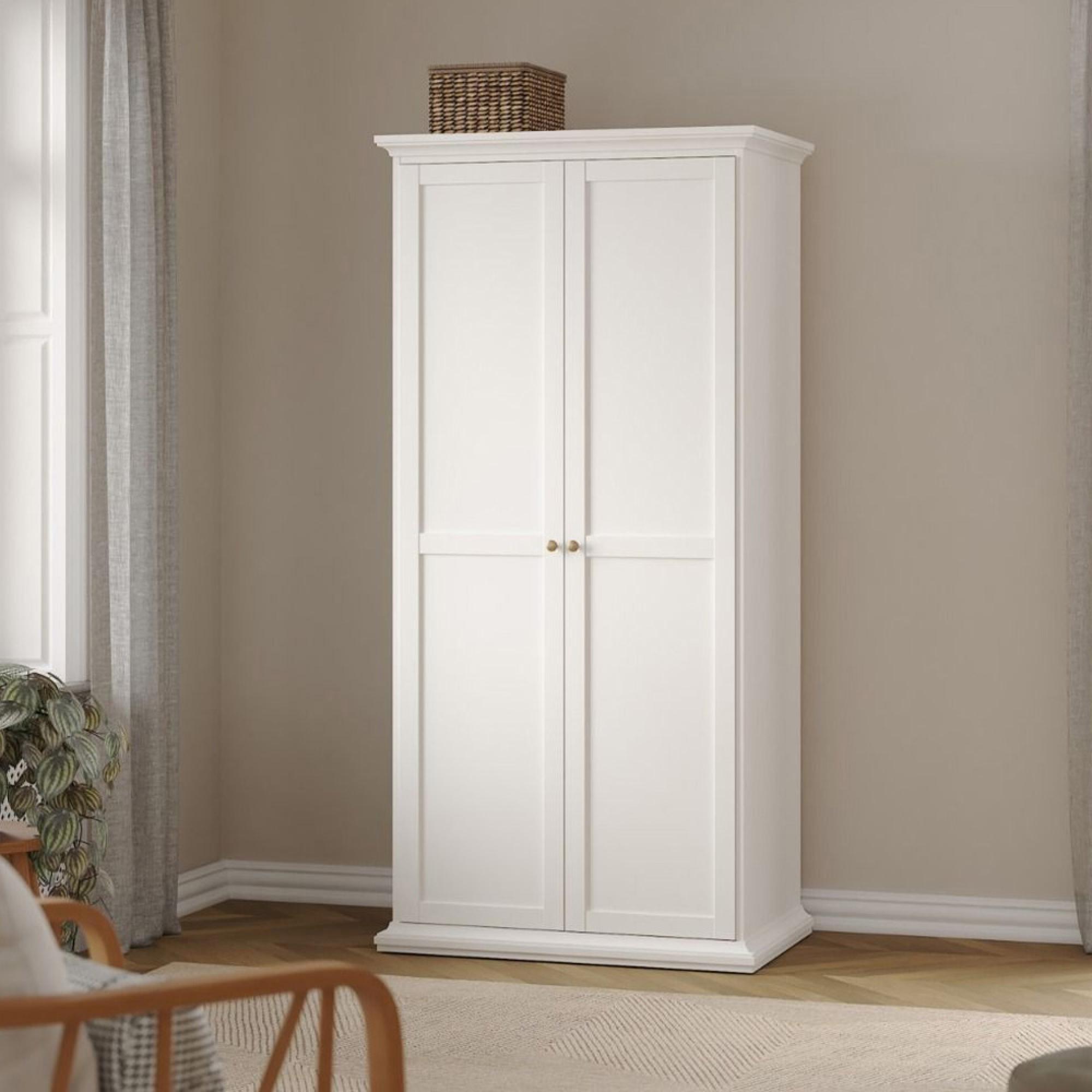 Paris Wardrobe - 2 Door - White