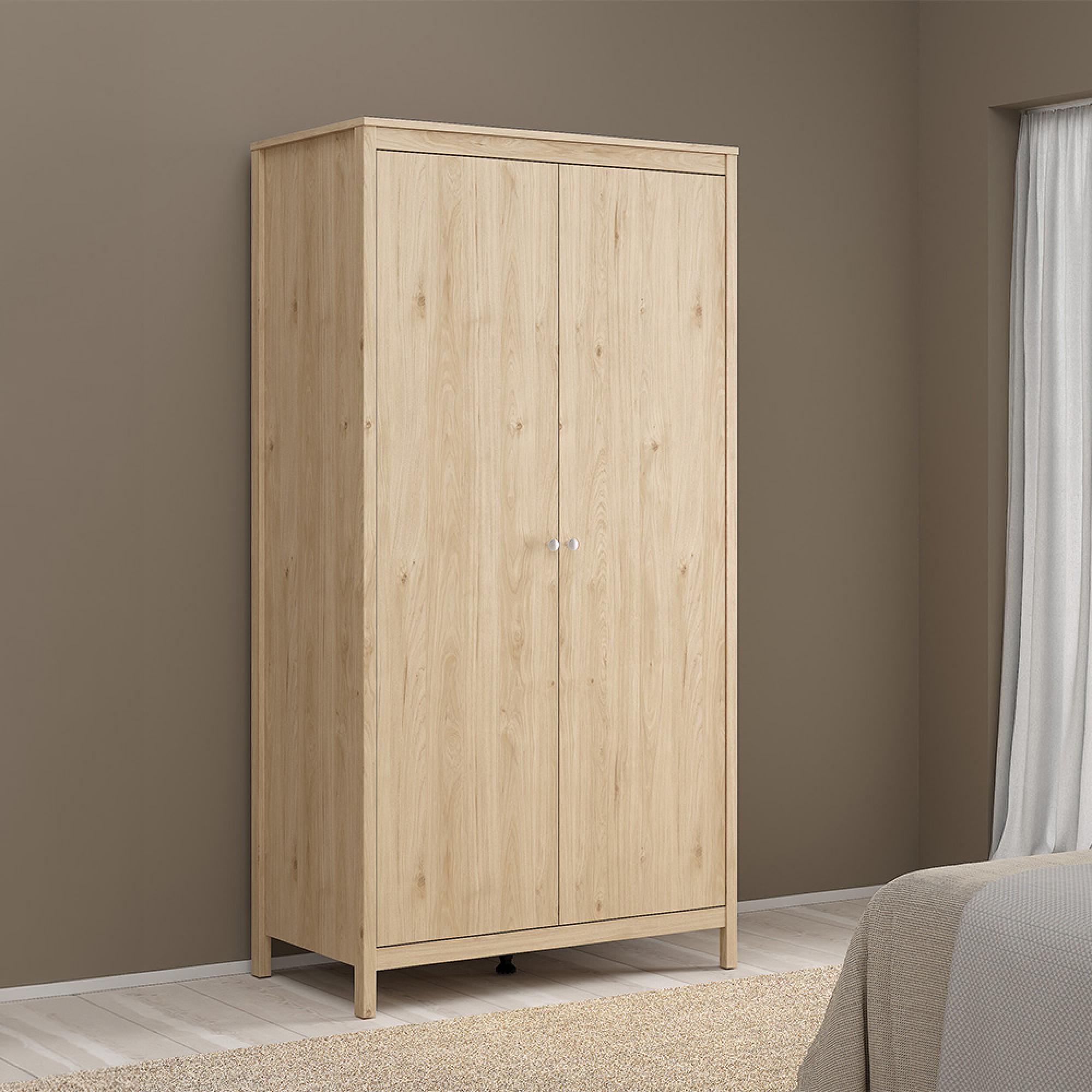 Madrid Wardrobe - 2 Door - Jackson Hickory Oak