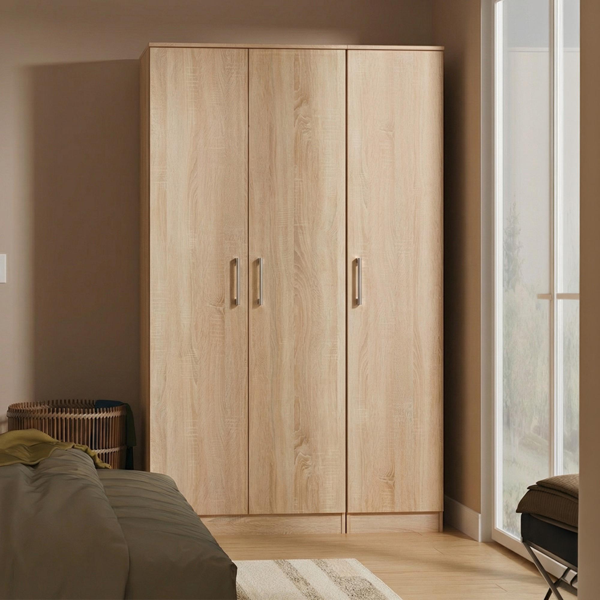 Devon Triple Wardrobe - 3 Door - Oak