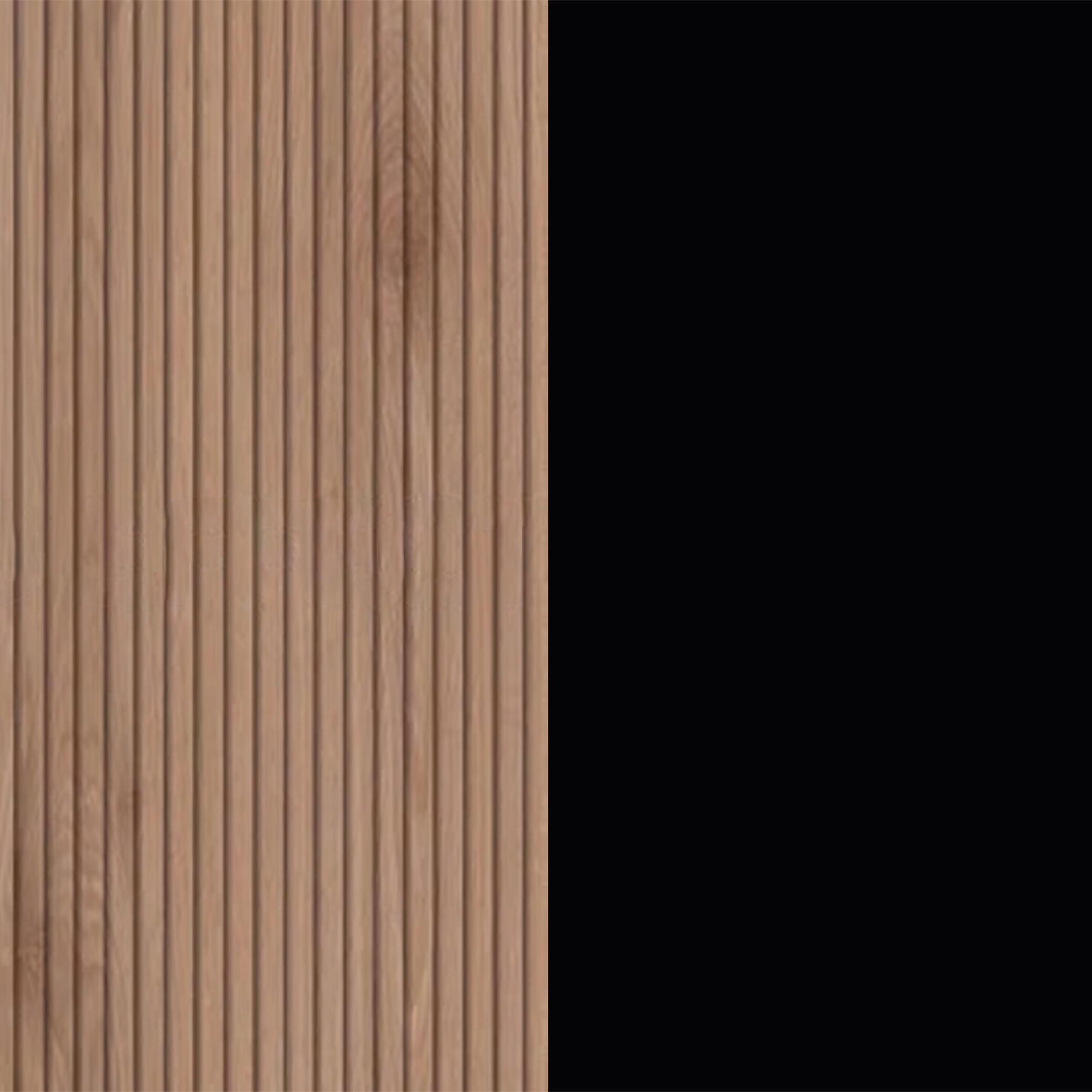Slatted Effect Front and Black Ash Base