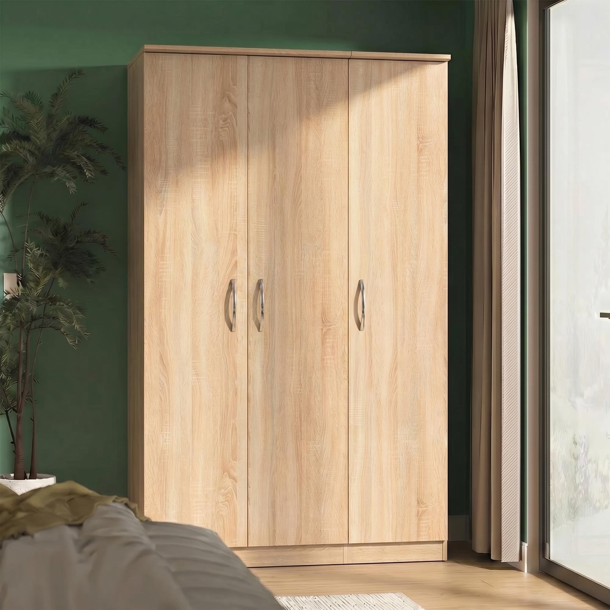 Avon Wardrobe - 3 Door - Triple - Oak