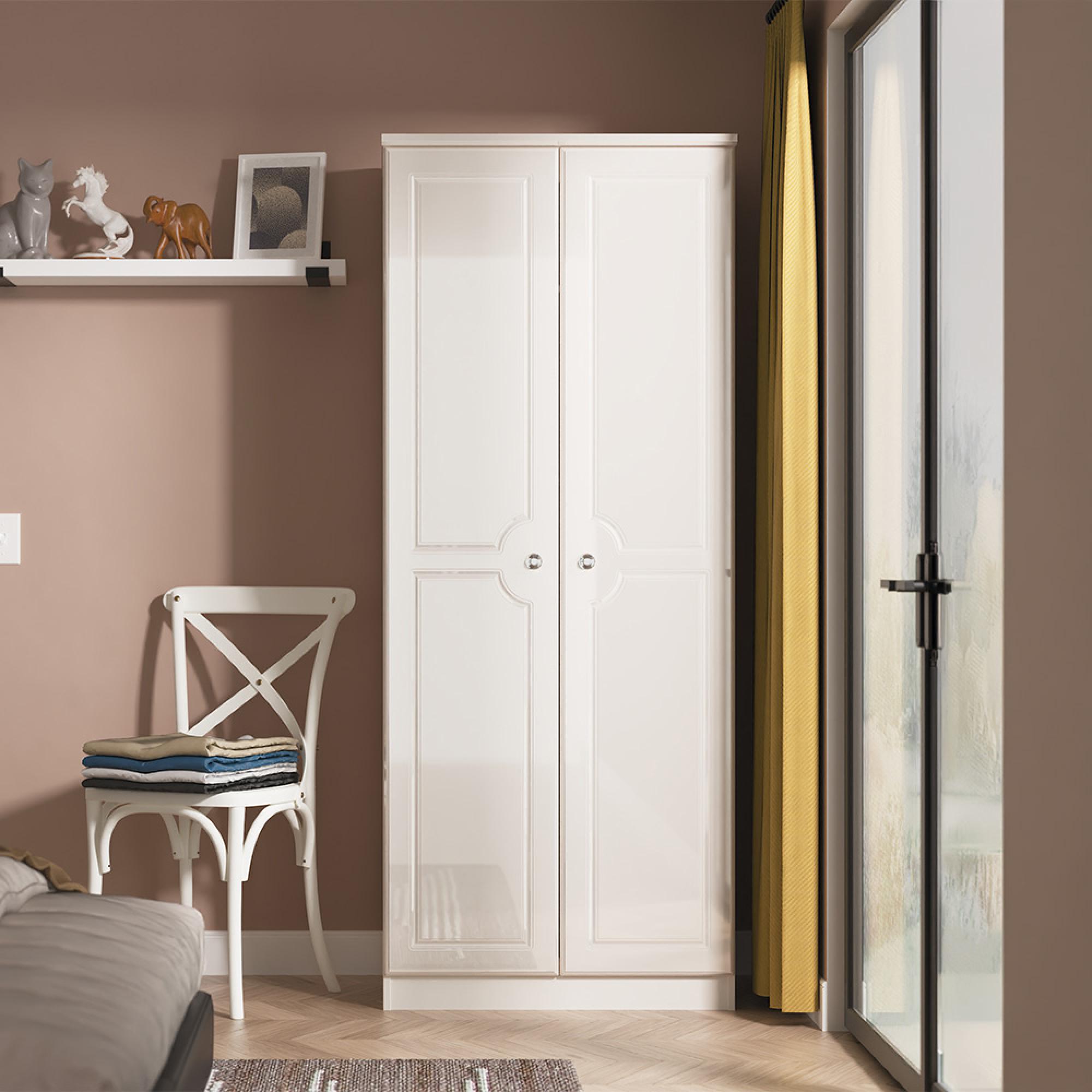 Balmoral Wardrobe - 2 Door - Plain - Cashmere