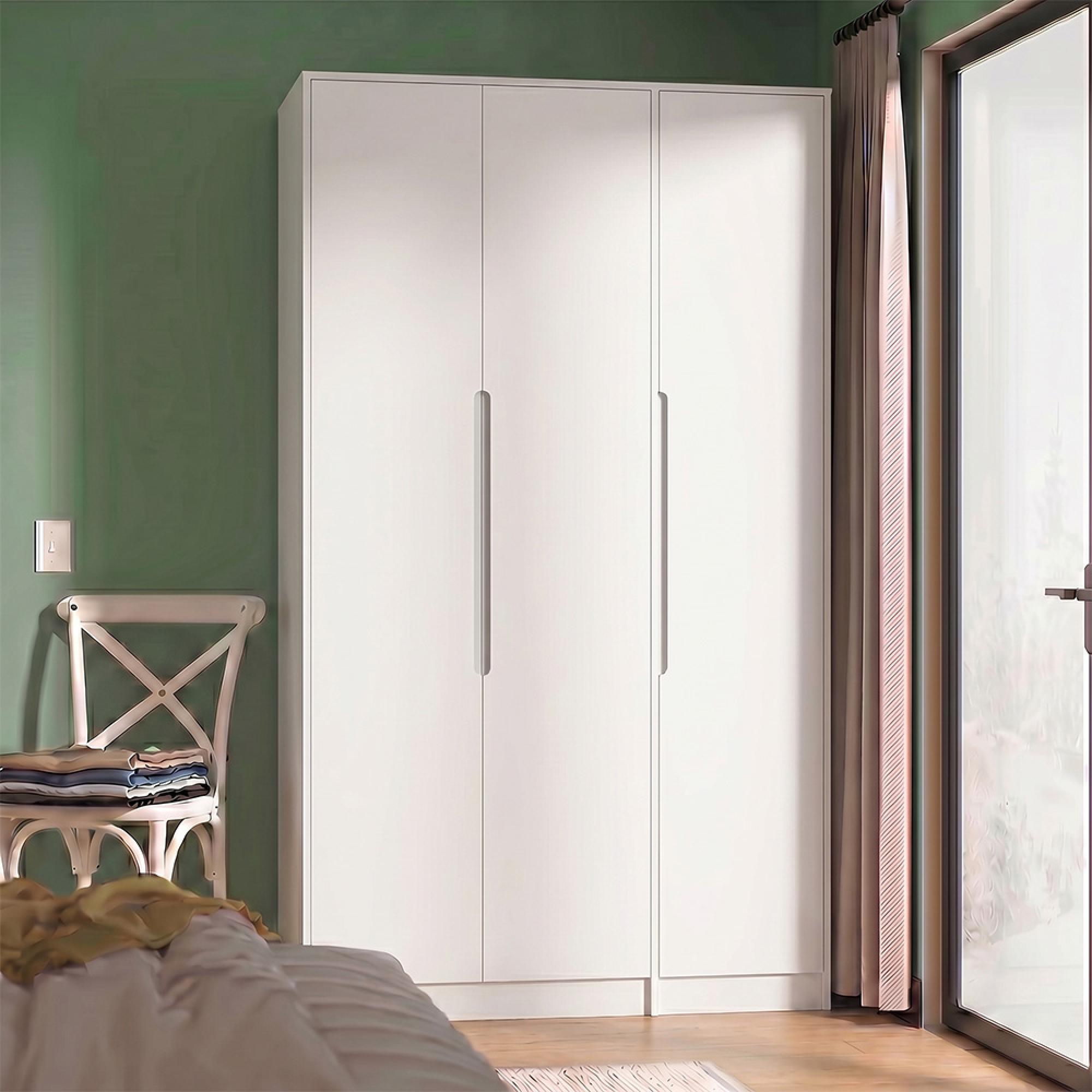Monaco Wardrobe - 3 Door - Tall - Triple - White