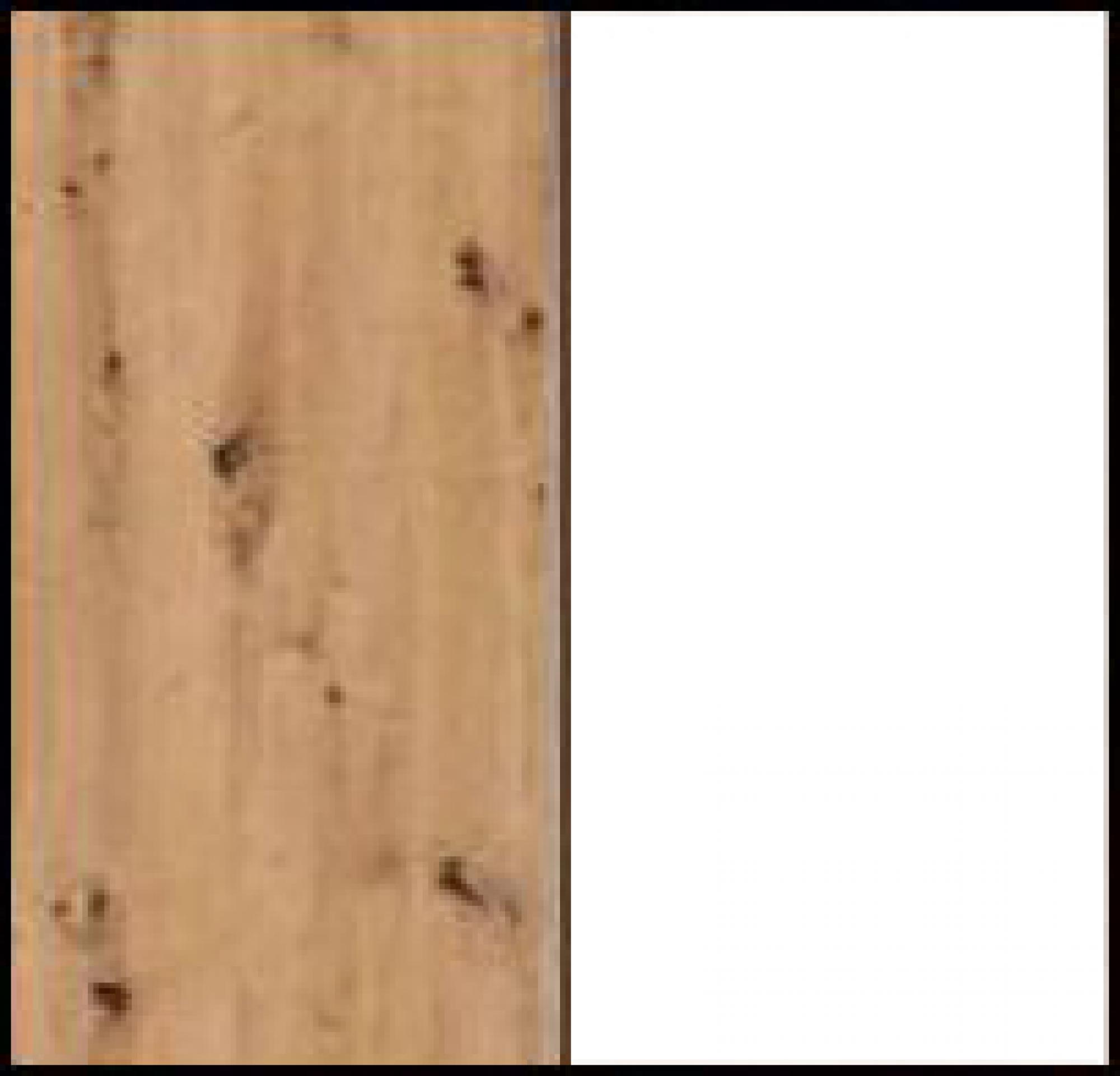 Artisan Oak Carcase with Alpine White Front AD562 - Aluminium-Coloured Handles